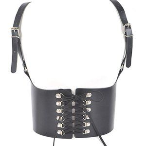 BNWT Fashion Black Corset Harness Elastic Stretch Belt